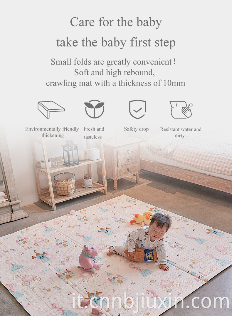 Design del puzzle Rolling XPE pieghevole Attività del bambino gattonare gioca tappetini in schiuma per bambini